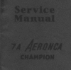 Thumbnail Aeronca champion 7A aircraft service manual