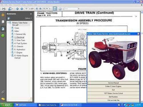 Product picture Bolens XL tractor service repair manual
