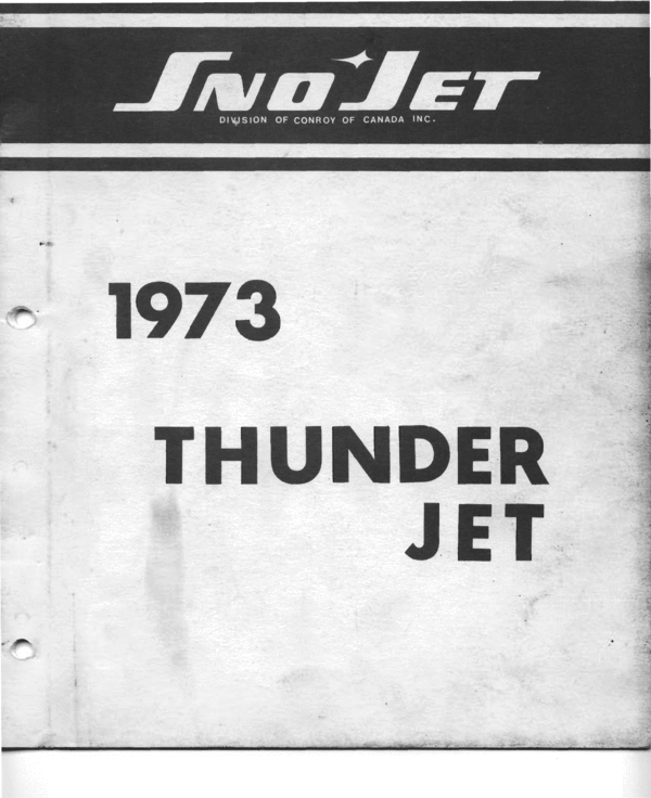 Product picture 1973 sno jet thunderjet snowmobile parts manual snojet