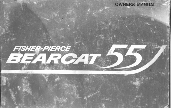 Product picture Fisher pierce  bearcat 55 outboard owner manual